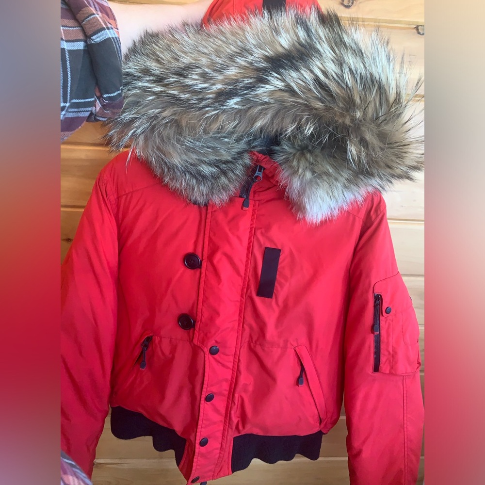 ✨RARE✨FOR POLO RALPH LAUREN RLX GOOSE DOWN COYOTE FUR TRIM HOOD JACKET VINTAGE